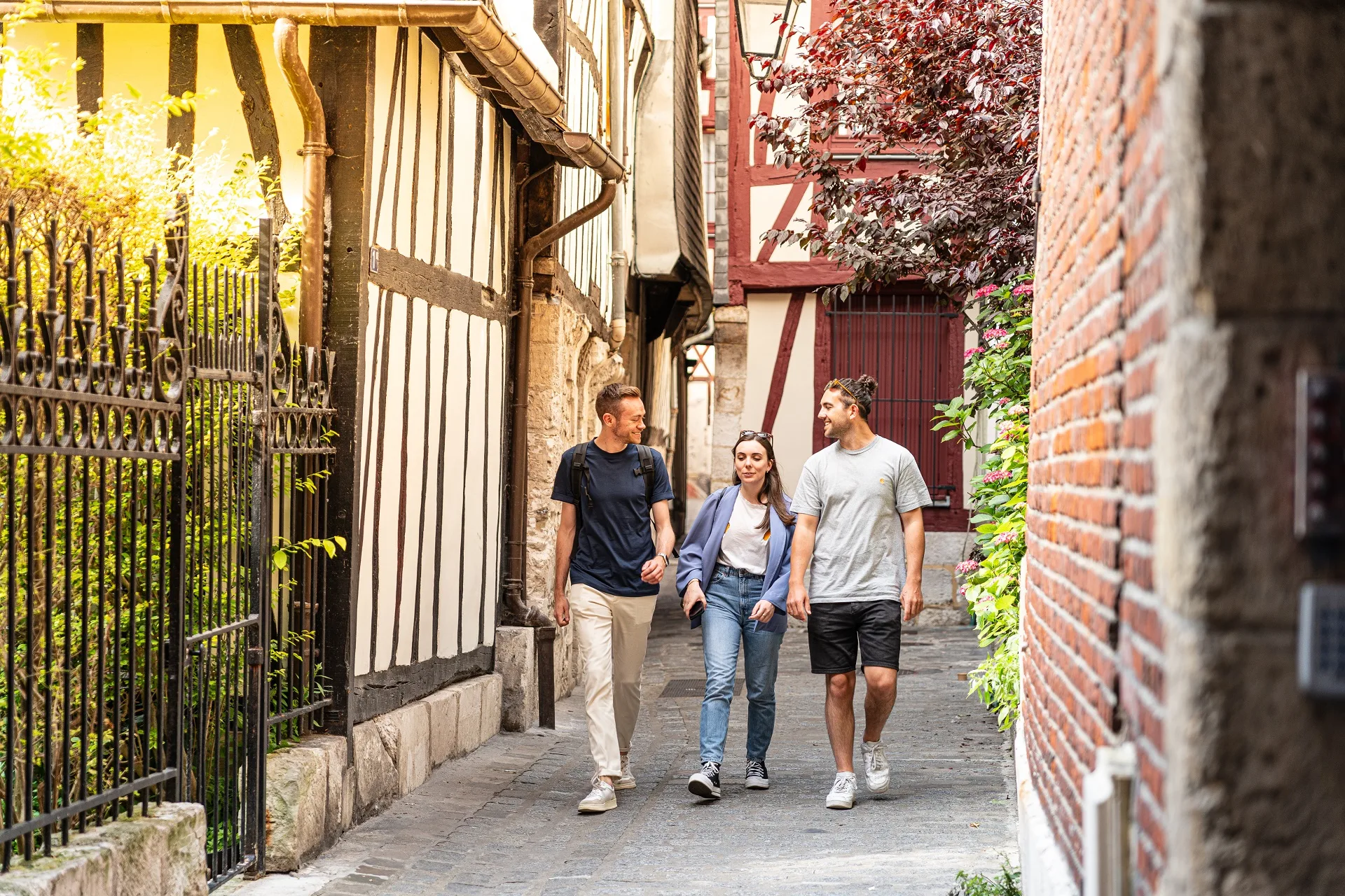 Etudiants dans les rues de Rouen