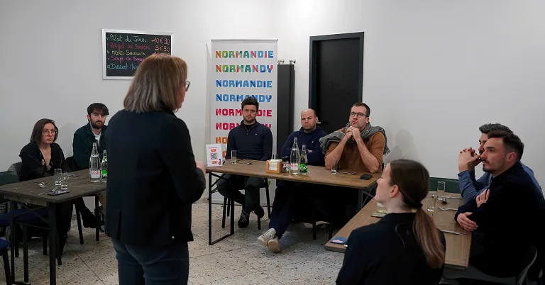 Déjeuner parrainage de la marque Normandie, avec l'entreprise Permajuice.