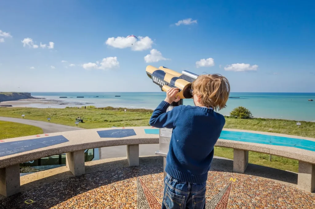 Observatoire d'Arromanches sur les plages du débarquement en Normandie